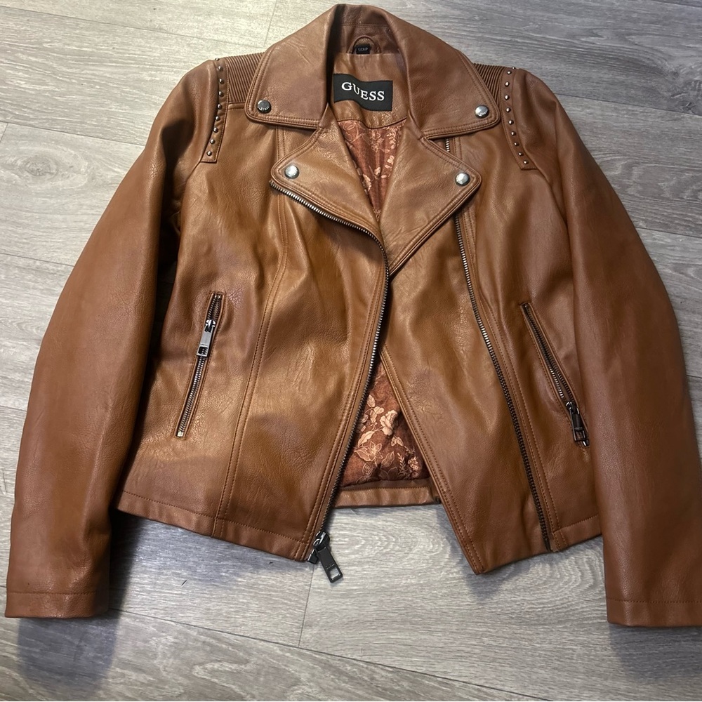 Guess “leather touch” jacket.
